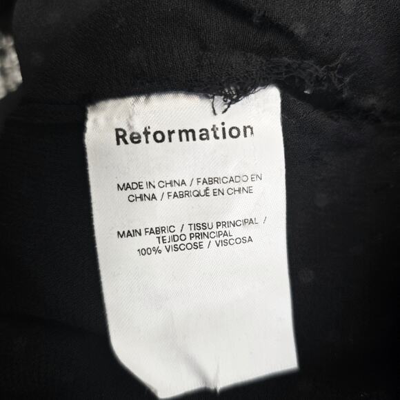 Reformation Terri Polka Dot Black and White Mini Dress Sz 6 - Picture 11 of 11